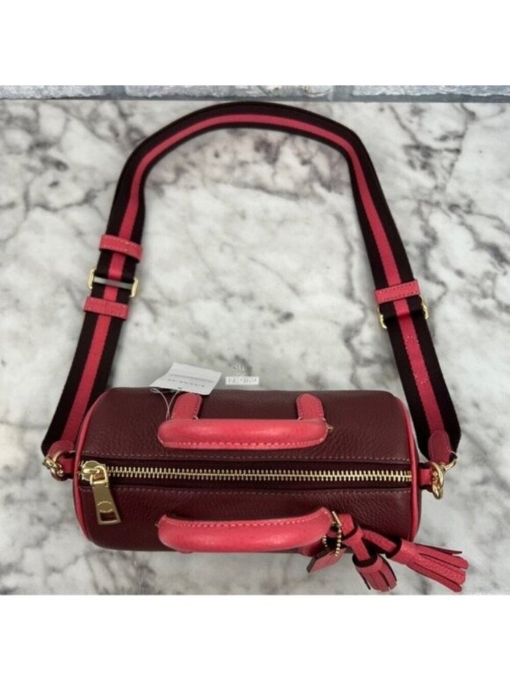 Coach Lacey Crossbody In Gold Wine Multi - Picture 5 of 12